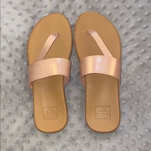 Reef cushion sol sandals in rose gold